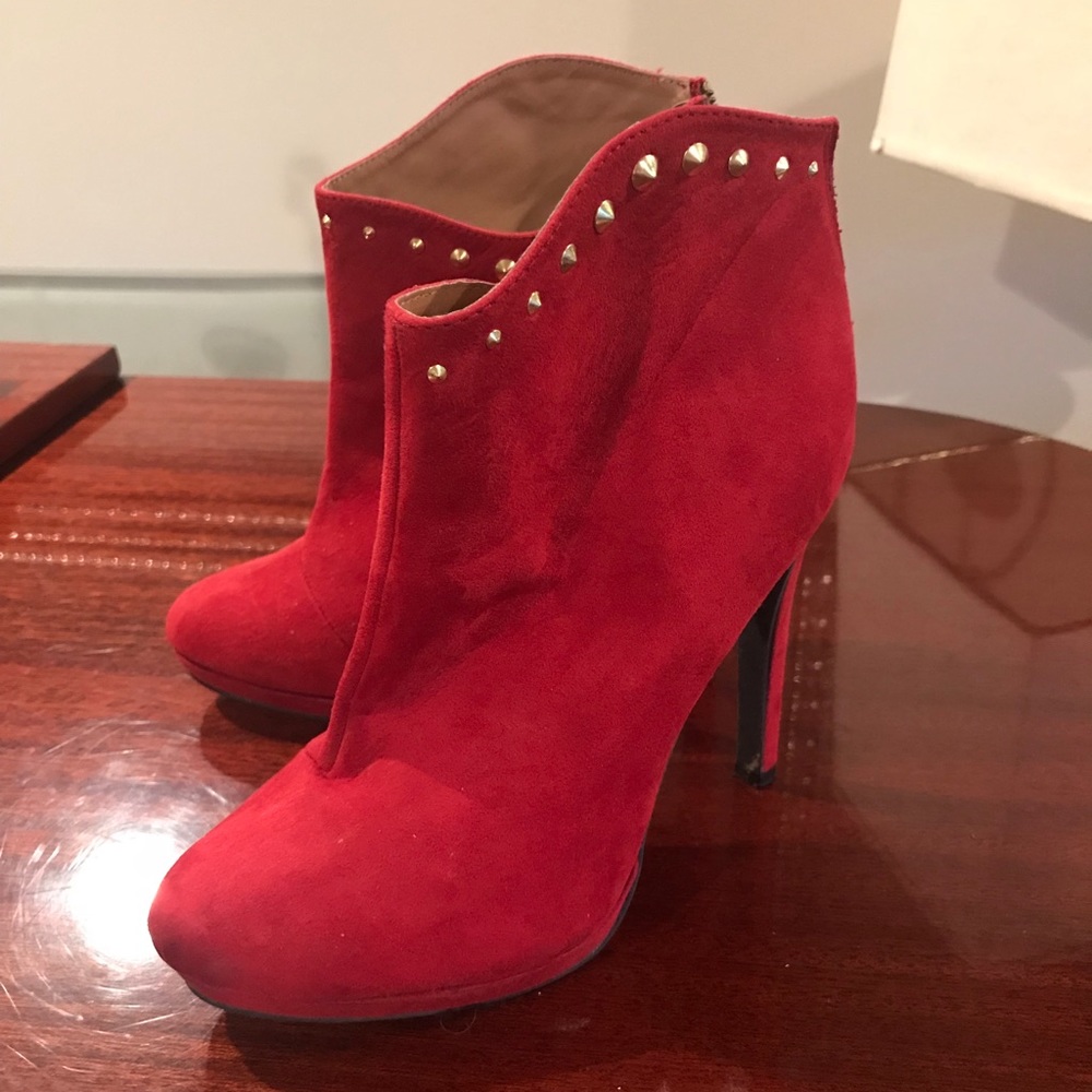 Red Stiletto Bootie